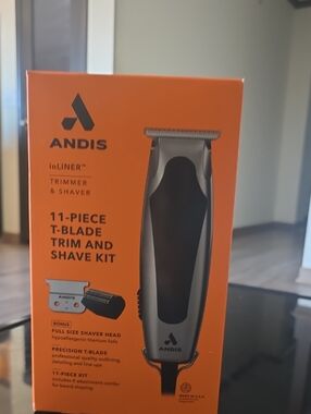 Andis InLiner T-Blade Trimmer & Shaver Kit - Orange and Silver